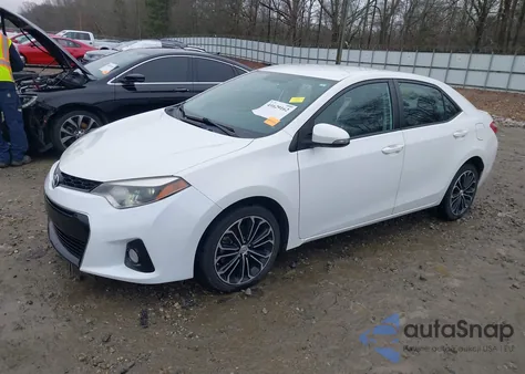 2015 Toyota Corolla S Plus из США, поврежденный, VIN 2T1BURHE4FC426998